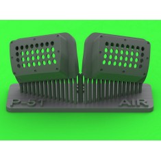 1/48 P-51 Mustang Carburetor Air Filter Cover Standard Holed Type for Airfix Kit
