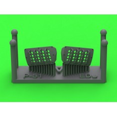 1/72 P-51 Mustang Carburator Air Filter Cover RAF Louvred Type Version A for Eduard kits