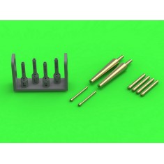 1/72 Spitfire Mk.IIb/Vb Hispano 20mm Cannons & .303 Barrel Tips for Eduard IBG Kits