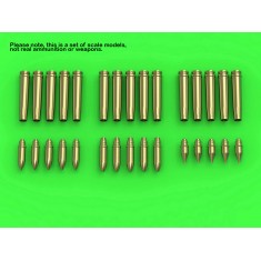 1/35 German 2cm Ammunition for Flak 30/38, KwK 30/38 - API-T, HE-T, PzGR.40 (15pcs)
