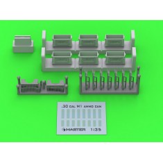 1/35 M1 Ammunition Cans for Browning M1919 (6pcs) OPENED