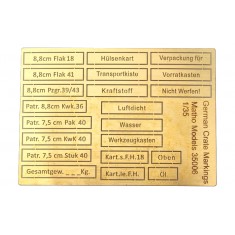1/35 German Crate Paint Markings (airbrush templates)
