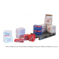 1/35 Water and Soda Drinks Cardboard Boxes (32pcs in 7 designs)