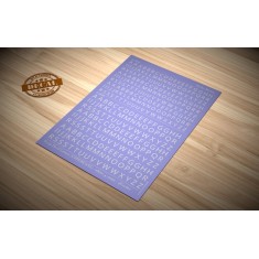 4mm - 5mm White UPPERCASE Letters Decal for All scales