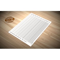 Black Dashed Lines Decal (thickness 0.10mm - 1mm)