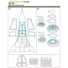 1/48 Sukhoi Su-34 Masking for KittyHawk kits