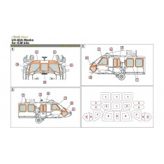 1/48 UH-60A Black Hawk Masks for ICM kit