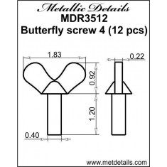 1/35 Butterfly Screw #4 (Resin, 12pcs)