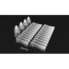 1/72 Lockheed C-130J Super Hercules Six-Blade Propellers for Zvezda Kit (4pcs)