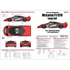 1/24 McLaren F1 GTR Long Tail LM 24h 1997 Ver.C - Team McLaren (Full Detail kit)