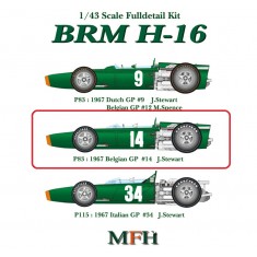 1/43 Multi-Material Kit: BRM H-16 Ver.B P83 1967 Belgian GP #14