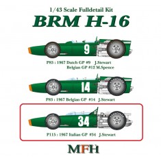 1/43 Multi-Material Kit: BRM H-16 Ver.C P115 1967 Italian GP #34