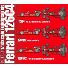 1/12 Multimedia kit - Ferrari 126C4 (Version A) Rd.3 Belgian GP / Rd.4 San Marino GP 1984