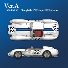 1/12 Full Detail kit - Ferrari 250TR Ver.A: 1958 LM #22 "Lucybelle 2" E.Hugus / E.Erickson