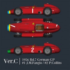1/12 Full Detail kit - Ferrari D50 Ver.C: 1956 Rd.7 German GP #1 J.M.Fangio / #2 P.Collins