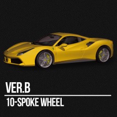 1/12 Multimedia kit - Ferrari 488 GTB Ver.B 10-Spoke Wheel Model