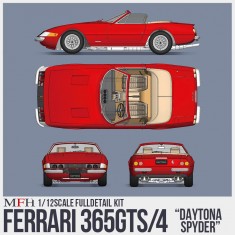 1/12 Full Detail Kit: Ferrari 365 GTS/4 "Daytona Spyder"