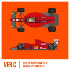 1/12 Ferrari F1-89 (640) Ver.C : Late Type 1989 Rd.13 Portuguese