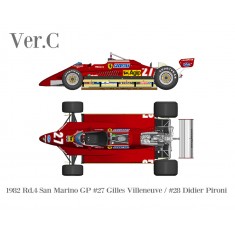 1/43 Multi-Material Kit: Ferrari 126C2 Ver.C 1982 Rd.4 San Marino GP #27 #28