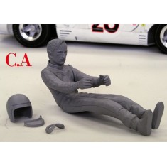 1/12 F1 Driver / Driving Figure Type 4 [C.A.] (Resin Figure + Metal Helmet)