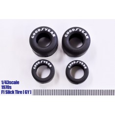 1/43 1970s F1 Slick Tyres [GY] Set (4pcs)