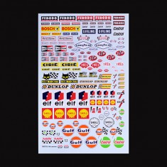 1/12, 1/20, 1/24 1960's Sponsor Decals (Decals Size: 140 x 210mm)