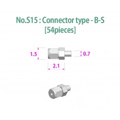 Metal Rivets Series No.S15: Connector type-B-S (54pcs)