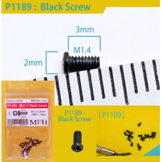 Black Screw (M1.4 x 3mm, 30pcs)