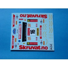 1/24 Ford Fiesta WRC H. Solberg - Rally Sweden 2014 Decal for Belkits BEL-003