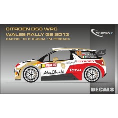1/24 Citroen DS3 WRC R. Kubica - Wales Rally GB 2013 Decal for Heller 80758 
