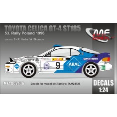 1/24 Toyota Celica GT-4 ST185 Herba 53 Rally Poland 1996 Decal for Tamiya 24125