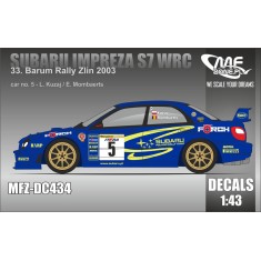 1/43 Subaru Impreza WRC L. Kuzaj Decal - Barum Rally Zlin 2003