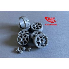 1/24 Toyota Corolla WRC Speedline 18'' Michelin Tyres Resin Wheels for SALVAT kits