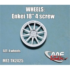 1/24 18'' Enkei Wheels 10 Spoke 4 Screw
