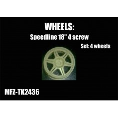 1/24 18'' Speedline Wheels 6 Spoke 4 Screw