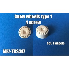 1/24 16'' Snow Wheels Type 1, 4 Screw