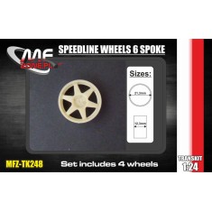1/24 Speedline Wheels 6 Spoke 4 Screw