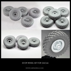 1/35 Soviet Truck Gaz-66 Wheel Sets w/Extra for Trumpeter kits (4pcs)