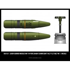 1/35 T-64/72/80/90 2A46M 125mm Gun Laser-guided Missile 9M-119 w/Decals