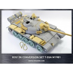 1/35 T-55A m1981 Conversion Set - Metal Gun Barrel & PE for Takom kits