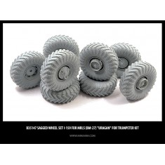 1/35 MRLS (BM-27) "Uragan" Sagged Wheel set I-159 for Trumpeter kits