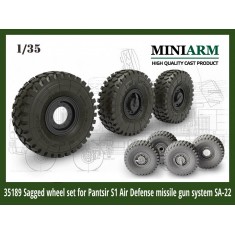 1/35 Pantsir S1 ADM Gun System SA-22 Sagged Wheels for Tiger/Meng/Trumpeter kits