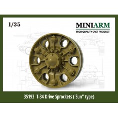1/35 T-34 Drive Sprockets "Sun" Type for Dragon/Zvezda/Trumpeter kits