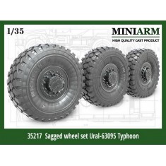 1/35 Ural-63095 Tuphoon (6pcs) Sagged Wheel for RPG Model