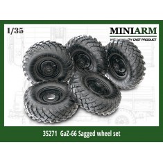 1/35 GaZ-66 Sagged Wheel set (4pcs and extra ) for Zvezda kits