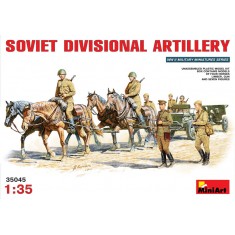 1/35 Soviet Divisional Artillery (7 figures+Four Horses+Limber+Gun)