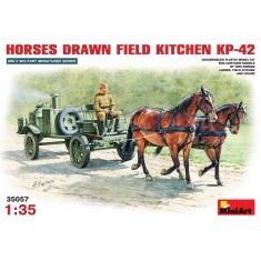 1/35 Horses Drawn Field Kitchen KP-42 with Limber, 1 figure &2 Horses