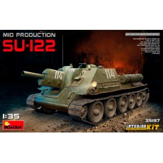 1/35 Soviet Self-Propelled Howitzer Su-122 Middle Production with Interior