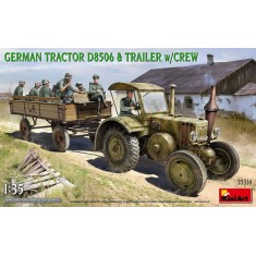 1/35 German Tractor D8506 with Trailer & Crew