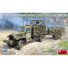 1/35 G7117 1.5t 4x4 Maintenance Shop Truck with Trailer